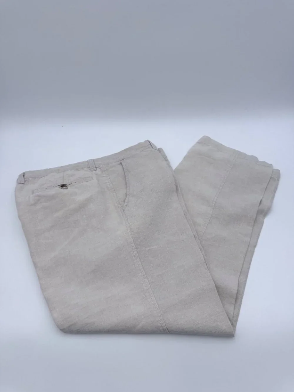 Old Navy Mens100% Linen Beige Pants Size 36x34 Lightweight Casual Wear